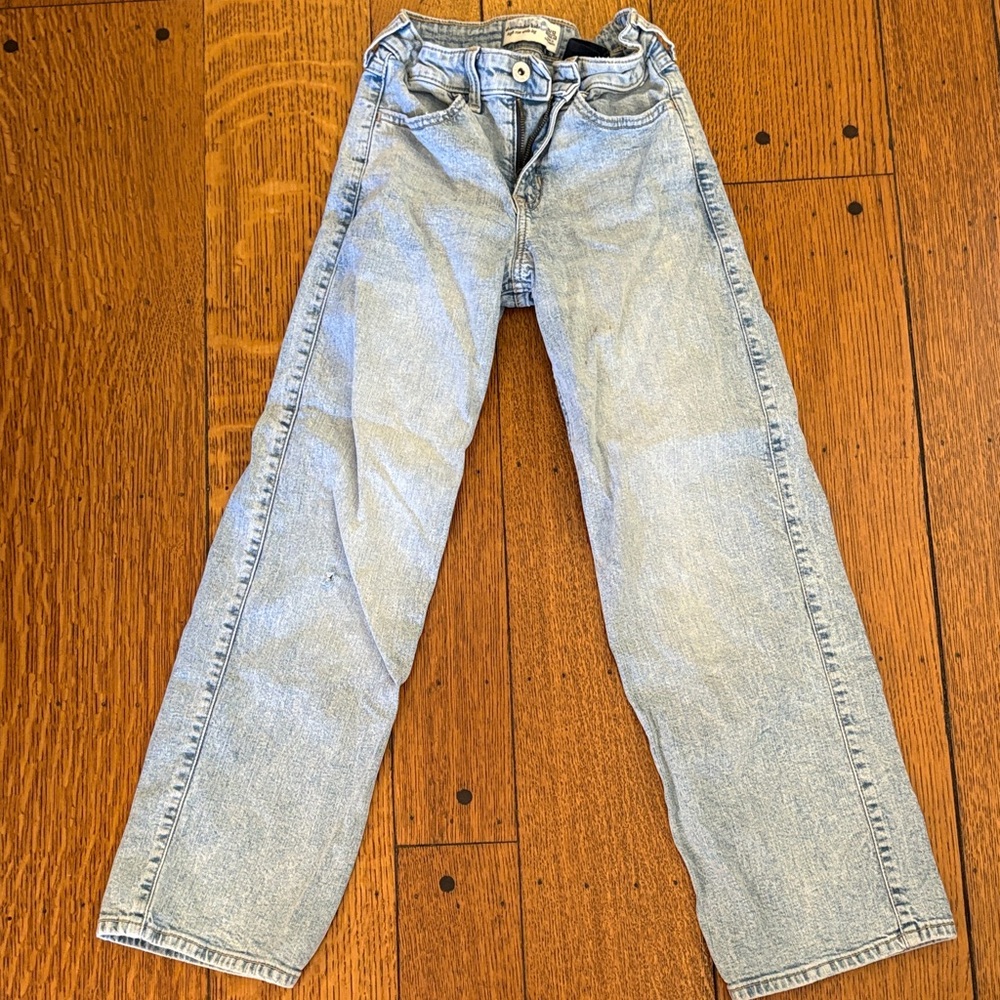 Abercrombie Kids Light Blue High Rise Wide Leg